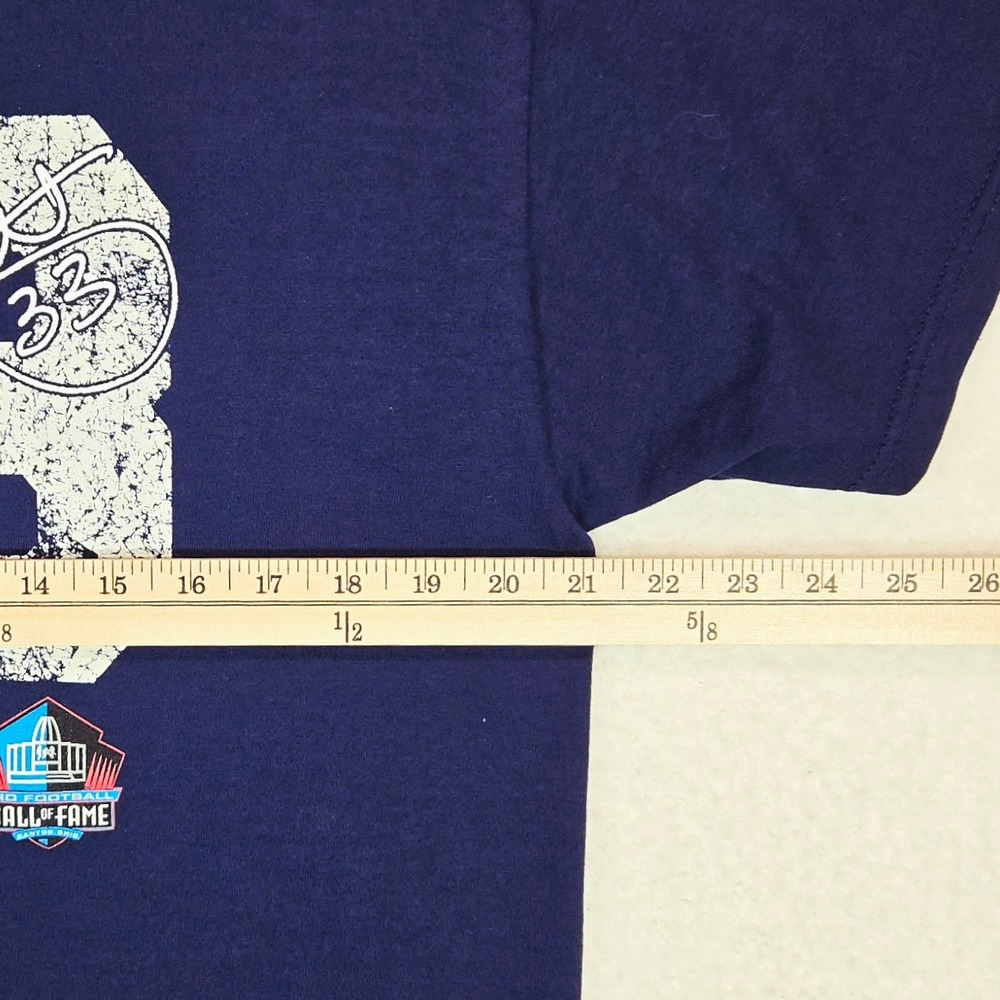 Vtg Jerzees Tony Dorsett Hall of Fame T-Shirt Men Large Navy Blue 33 Graphic Tee - Picture 8 of 10